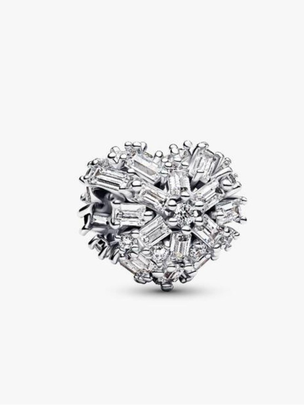 New Pandora Sparkling Heart Charm